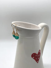 Load image into Gallery viewer, Green Beaded Drop Earring
