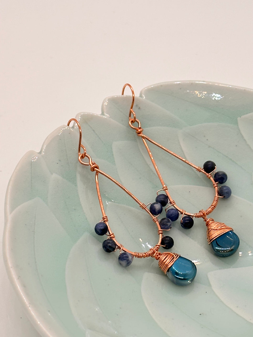 Copper Sodalite Gemstone Earring
