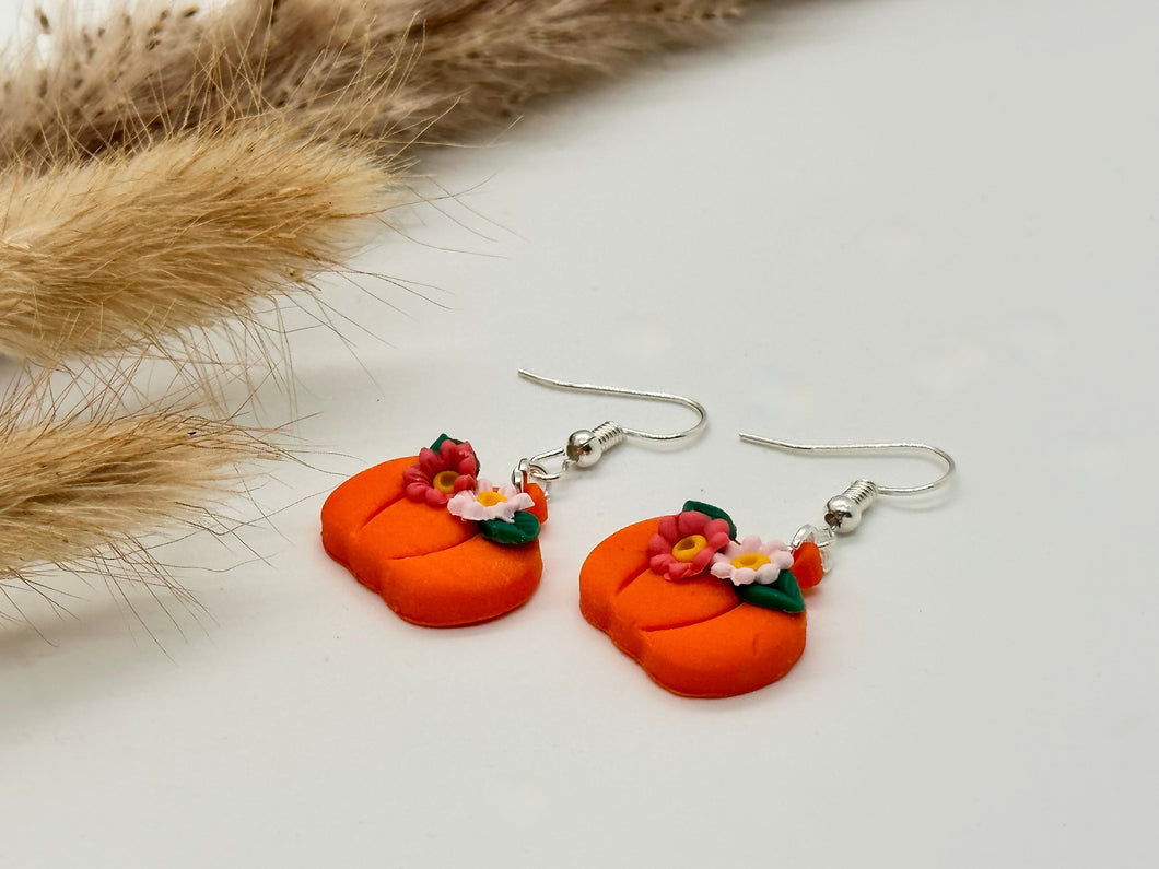 Floral Pumpkin Earring