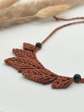 Load image into Gallery viewer, Macrame Leaf Necklace
