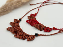 Load image into Gallery viewer, Macrame Leaf Necklace
