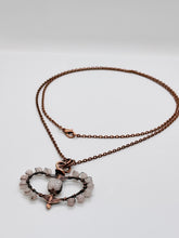 Load image into Gallery viewer, Rose Quartz Heart Copper Necklace
