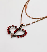 Load image into Gallery viewer, Red Copper Heart Necklace
