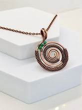Load image into Gallery viewer, Spiral Copper Necklace
