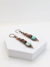 Load image into Gallery viewer, Peru Amazonite Long Earring
