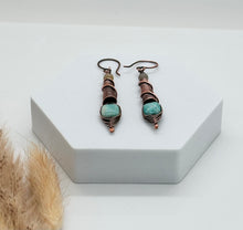 Load image into Gallery viewer, Peru Amazonite Long Earring
