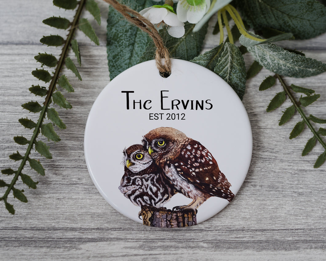 Burrowing Owl Personalised Ornament