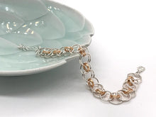 Load image into Gallery viewer, Two Tone Chain Maille Bracelet

