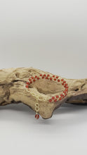 Load and play video in Gallery viewer, Wire Wrapped Carnelian Bracelet
