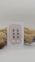 Load and play video in Gallery viewer, Long Aventurine &amp; Rose Quartz Earrings
