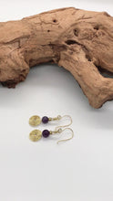 Load and play video in Gallery viewer, Amethyst Spiral Earring
