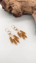Load and play video in Gallery viewer, Caramel Colour Glass Beads Earring
