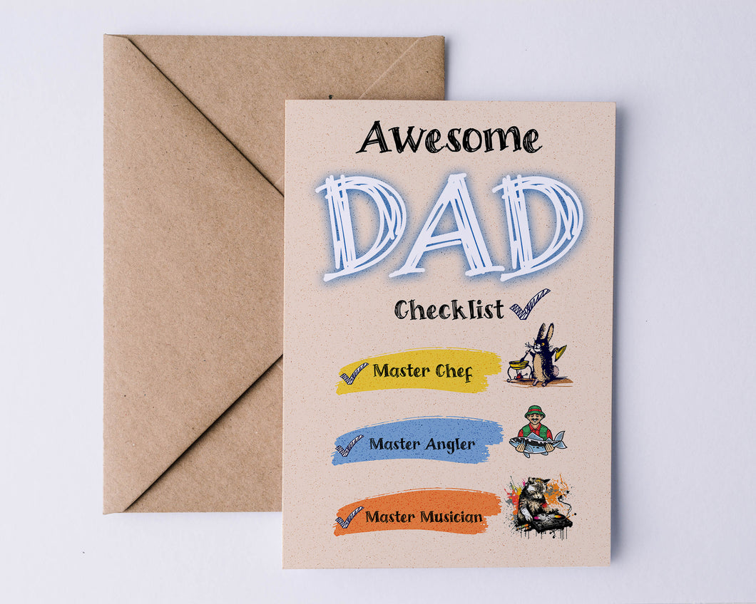 Awesome Dad Checklist Card