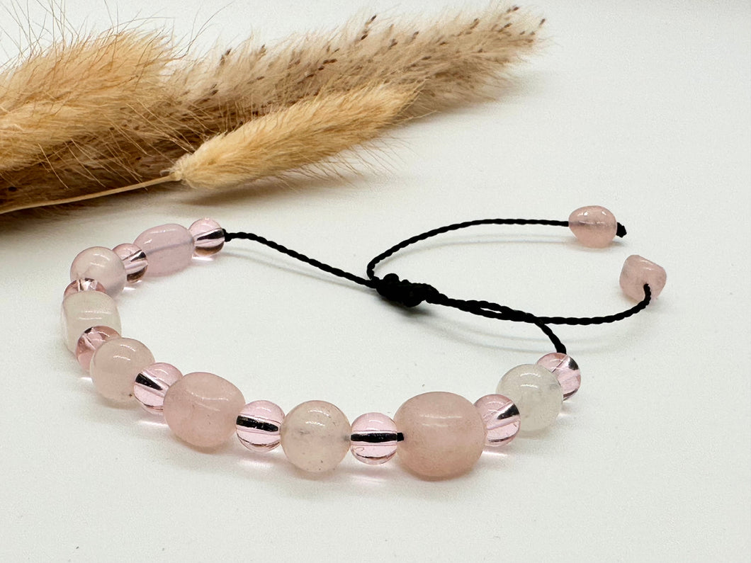 Rose Quartz Adjustable Cord Bracelet