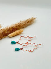 Load image into Gallery viewer, Organic Copper Turquoise Howlite Earring
