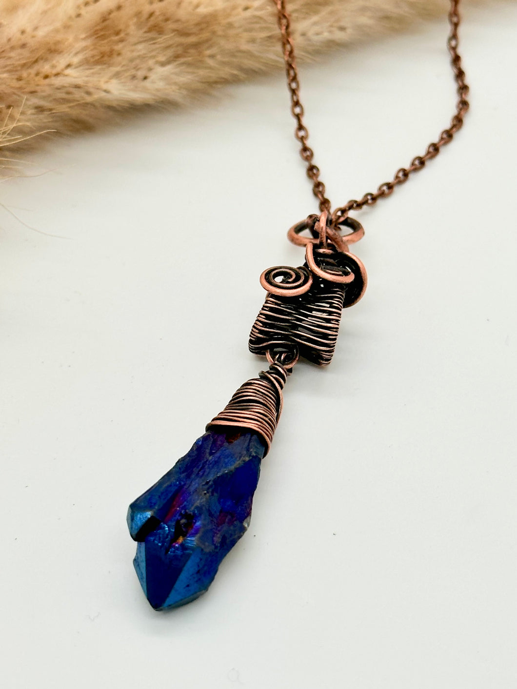 Blue Gemstone Copper Necklace