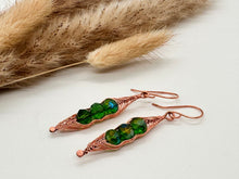 Load image into Gallery viewer, Herringbone Copper Earrings
