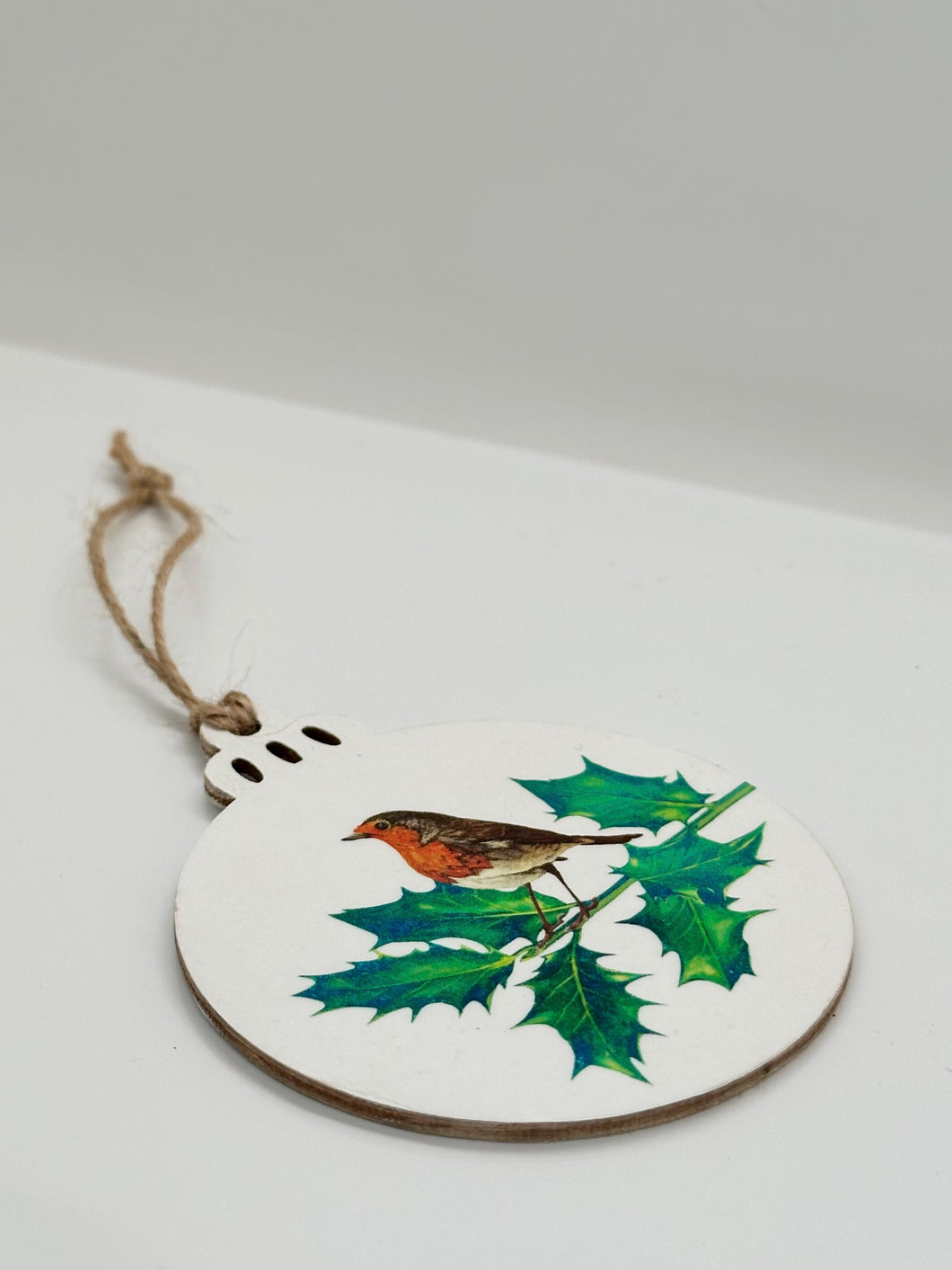Handmade Wooden Robin Ornaments