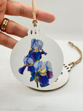 Load image into Gallery viewer, Handmade Wooden Iris Ornaments
