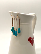 Load image into Gallery viewer, Turquoise Howlite Arch Earring
