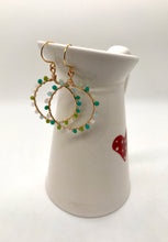 Load image into Gallery viewer, Glass Beaded Hoop Earring
