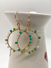 Load image into Gallery viewer, Glass Beaded Hoop Earring
