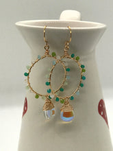 Load image into Gallery viewer, Glass Beaded Hoop Earring
