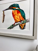 Load image into Gallery viewer, Kingfisher Watercolour Painting
