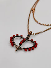 Load image into Gallery viewer, Red Copper Heart Necklace
