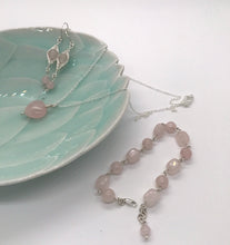 Load image into Gallery viewer, Sterling Silver Rose Quartz Set
