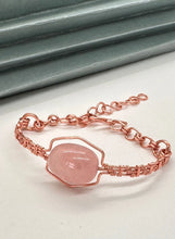 Load image into Gallery viewer, Wire Wrapped Rose Quartz Bracelet
