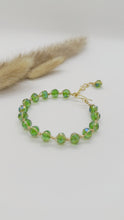 Load and play video in Gallery viewer, Green Glass Beaded Bracelet
