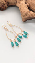 Load and play video in Gallery viewer, Turquoise Howlite Chandelier Earring

