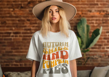 Load image into Gallery viewer, Autumn skies and Pumpkin Pies T Shirt

