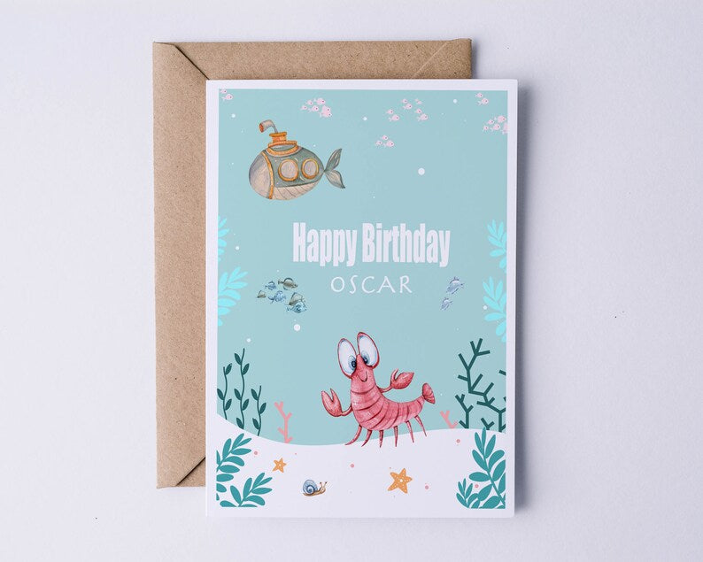 Under The Sea Birthday Card Greeting Card
