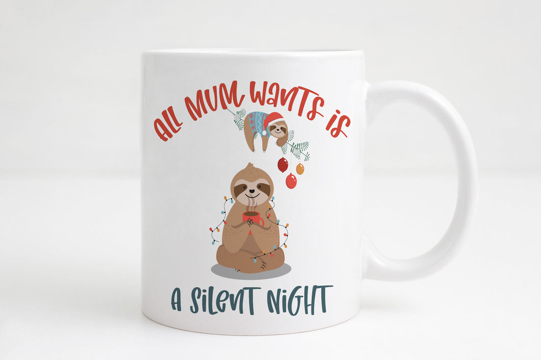 All Mum Wants Is A Silent Night Mug