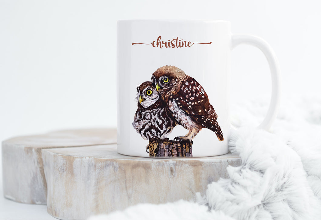 Personalised 'Unconditional Love' Owl Mug